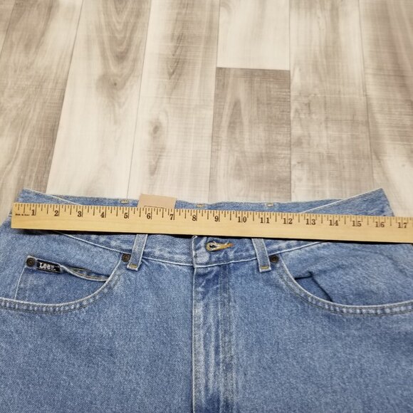✅Lee Jeans Mens 36X36 Blue Light Wash Denim Relaxed Fit Tapered Leg Pants Cotton - Picture 7 of 9